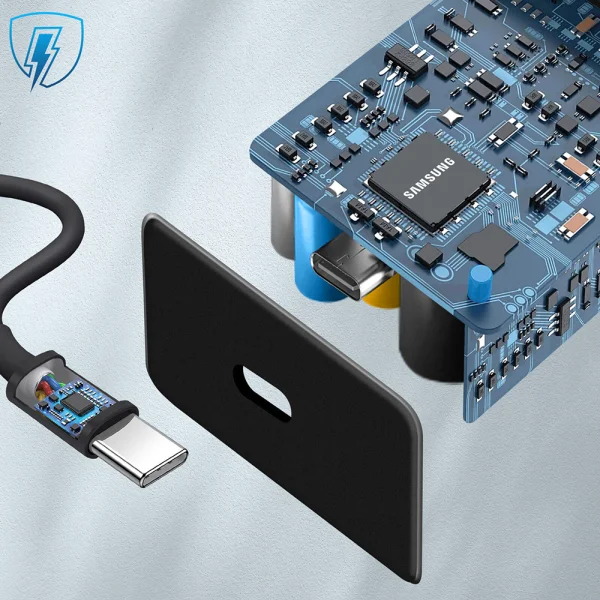 Зарядно SAMSUNG, 25W, с кабел USB-C към USB-C, EP-TA800EBE, EP-DA705BBE, bulk, Черен 3
