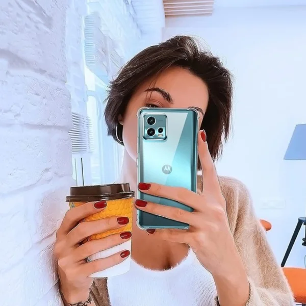 Силиконов калъф Techsuit Shockproof за Motorola Moto G72, Прозрачен 4