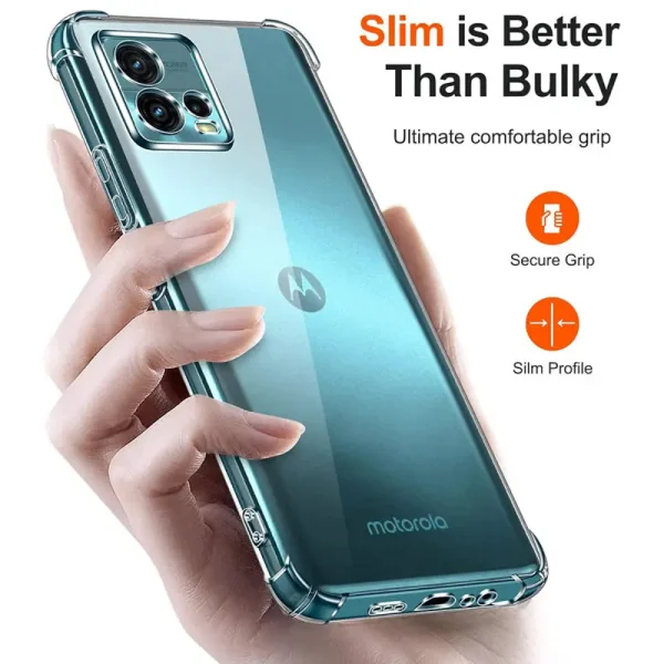 Силиконов калъф Techsuit Shockproof за Motorola Moto G72, Прозрачен 2