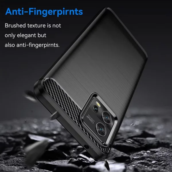 Силиконов Калъф Techsuit Carbon Fibre Brushed за Motorola Moto G72, Черен 4