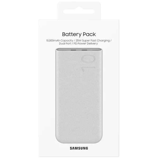 Външна батерия Samsung FastCharge 10 000 mAh 2xUSB-C 25W, EB-P3400XUE, Power Bank, Бежов 3