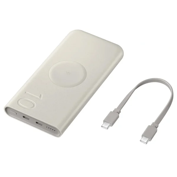 Външна батерия Samsung Wireless 10 000 mAh 2xUSB-C 25W, Power Bank, EB-U2510XUE, Бежов 5