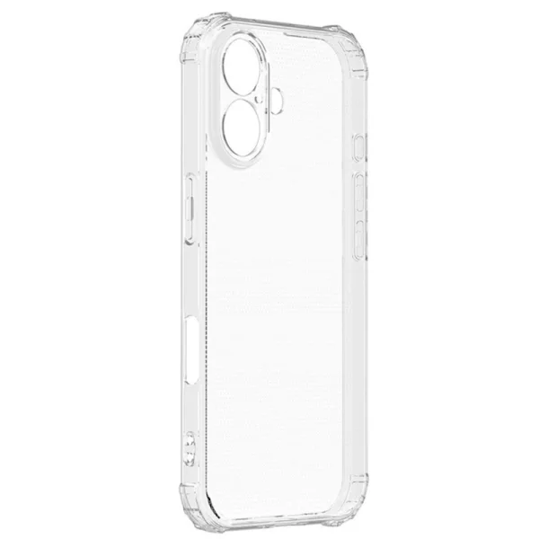 Silicone case Anti Shock for iPhone 16 Plus, 1.5mm, Transparent 6