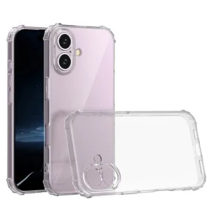 Silicone case Anti Shock for iPhone 16 Plus, 1.5mm, Transparent 3