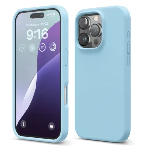 Силиконов калъф Silicone Lite за iPhone 16 Pro, Светло син