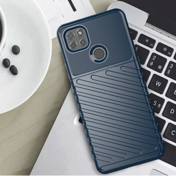 Силиконов Калъф Twill Texture за Motorola Moto G9 Power, Син 2