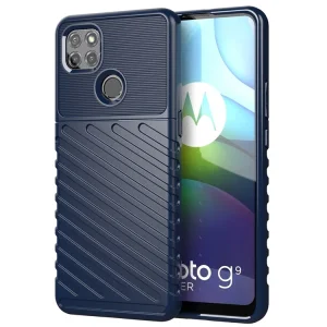 Силиконов Калъф Twill Texture за Motorola Moto G9 Power, Син