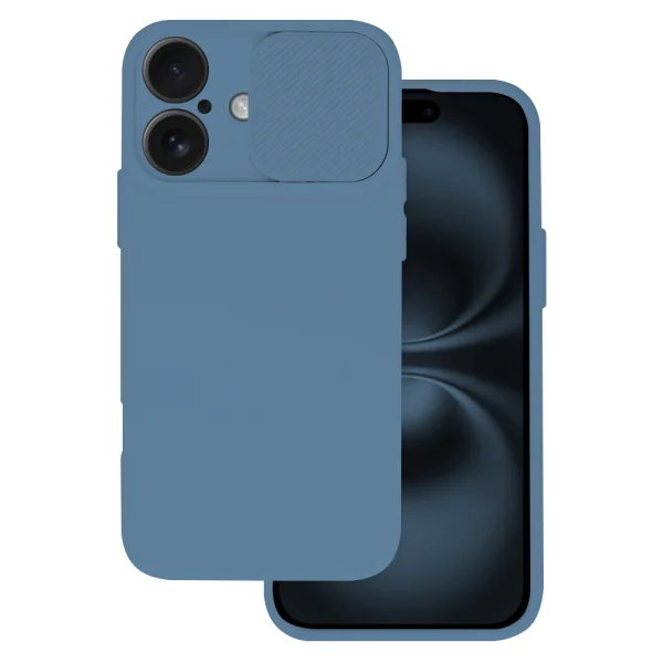 Camshield Soft Silicone Case for iPhone 16, Dark blue 2
