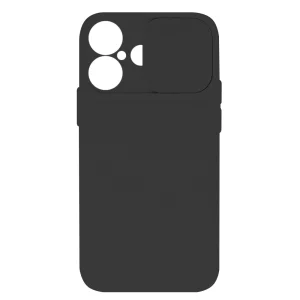 Силиконов калъф Camshield Soft за iPhone 16 Plus, Черен