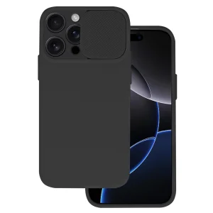 Silicone Case Camshield Soft for iPhone 16 Pro, Black 3
