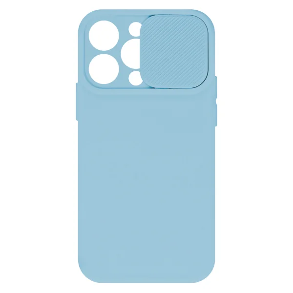 Silicone Case Camshield Soft for iPhone 16 Pro, Light Blue 2