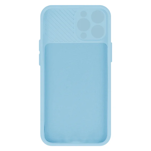 Silicone Case Camshield Soft for iPhone 16 Pro, Light Blue 3