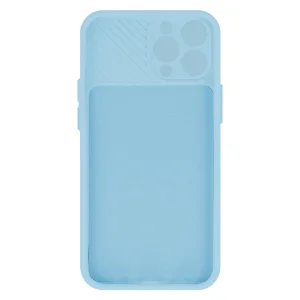 Silicone Case Camshield Soft for iPhone 16 Pro, Light Blue 3