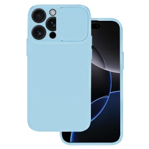 Силиконов калъф Camshield Soft за iPhone 16 Pro, Светло син