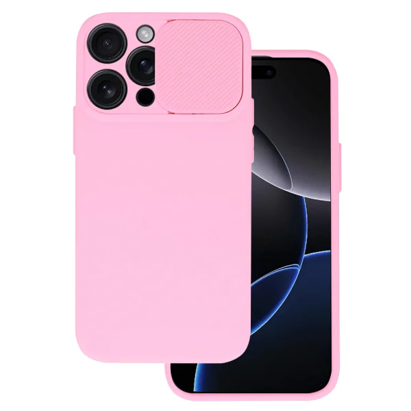 Silicone case Camshield Soft for iPhone 16 Pro, Light Pink 3