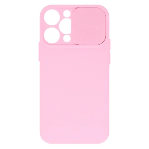 Силиконов калъф Camshield Soft за iPhone 16 Pro, Светло розов