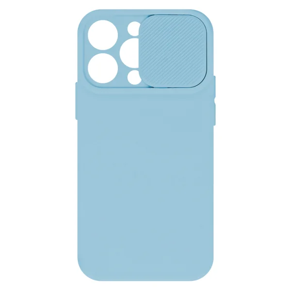 Silicone case Camshield Soft for iPhone 16 Pro Max, Light blue 1