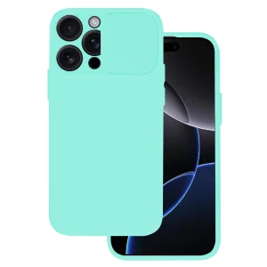 Силиконов калъф Camshield Soft за iPhone 16 Pro, Мента