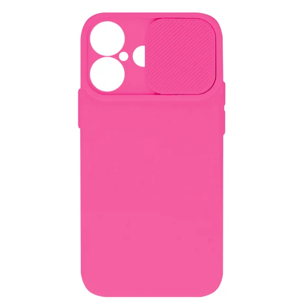 Silicone case Camshield Soft for iPhone 16, Pink 1