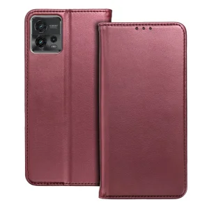 Калъф тефтер Magnetic Book за Motorola Moto G72, Бургунди