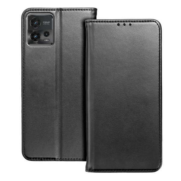 Калъф тефтер Magnetic Book за Motorola Moto G72, Черен 1