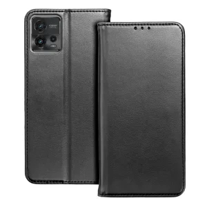 Калъф тефтер Magnetic Book за Motorola Moto G72, Черен