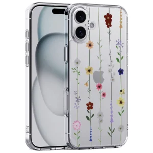 Удароустойчив калъф Flower Antishock за iPhone 16 Plus, Desing 4