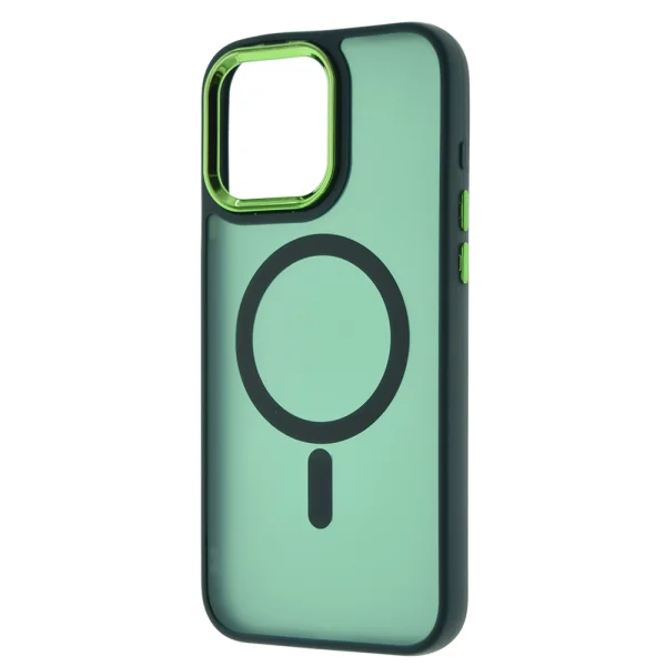 Shockproof case MagSF Matte for iPhone 15 Pro, Green 3