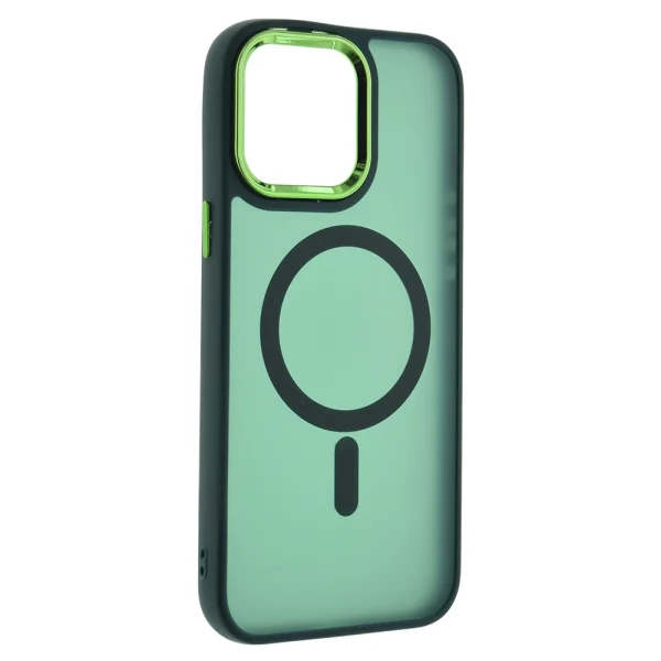 Shockproof case MagSF Matte for iPhone 15 Pro, Green 4