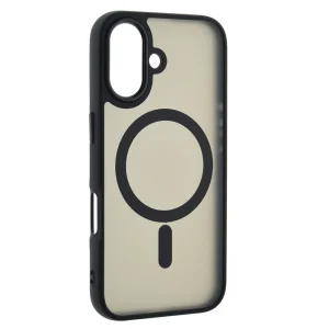 Удароустойчив калъф MagSF Matte за iPhone 16, Черен 3