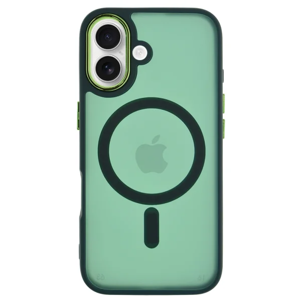 Shockproof case MagSF Matte for iPhone 16, Green 1