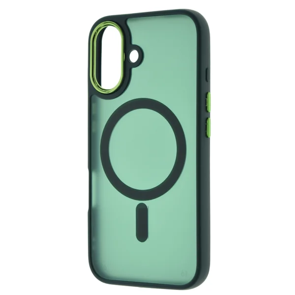 Shockproof case MagSF Matte for iPhone 16, Green 4
