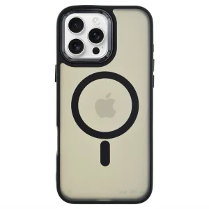 Удароустойчив калъф MagSF Matte за iPhone 16 Pro Max, Черен
