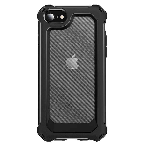 Удароустойчив калъф Carbon Hybrid за  iPhone 7/8/SE, Черен 1