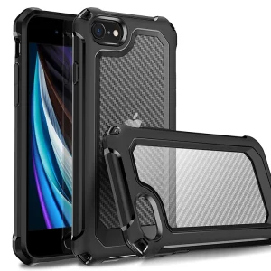 Удароустойчив калъф Carbon Hybrid за  iPhone 7/8/SE, Черен 5
