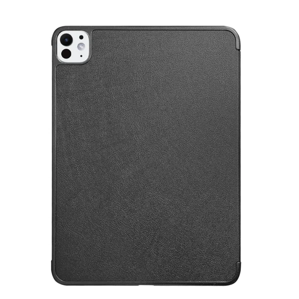 Tactical Book Tri Fold Leather Case for iPad Pro11 2024, Black 2