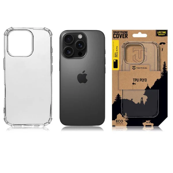 Silicone Case Tactical Plyo Cover for iPhone 16 Pro, Transparent 3