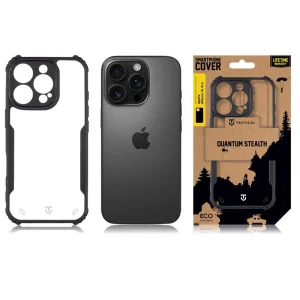 Shockproof case Tactical Quantum Stealth for iPhone 16 Pro, Transparent-black 3