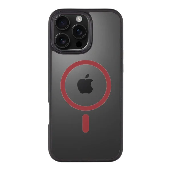 Shockproof case Tactical MagForce Hyperstealth 2.0 for iPhone 16 Pro, Black-Red 2