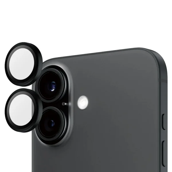 Стъклен Протектор за камера PanzerGlass Hoops Lens Protector за iPhone 16 / 16 Plus, Черен 3