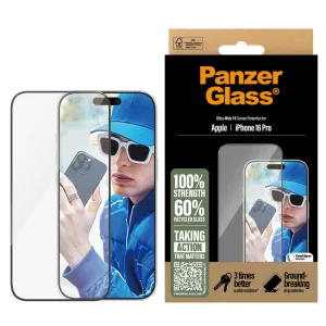 Стъклен Протектор PanzerGlass за iPhone 16 Pro, Ultra-Wide Fit