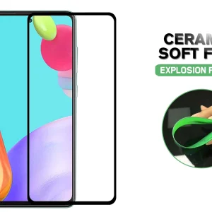 Удароустойчив протектор Hard Ceramic за Samsung Galaxy A52 5G / A52 LTE (4G), Черен