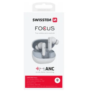 Слушалки TWS SWISSTEN Focus Bluetooth ANC Earphones, Бял 3