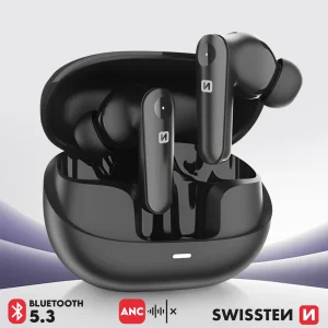 Слушалки TWS SWISSTEN Focus Bluetooth ANC Earphones, Черен 2