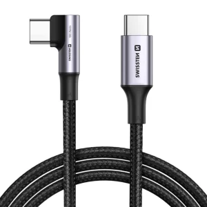 Кабел SWISSTEN USB-C към USB-C, Laptop, Gaming, 5A, 100W, 2m, Черен