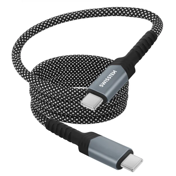 Магнитен кабел SWISSTEN Magnetic USB-C към USB-C, 1m, Черен 4