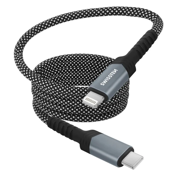 Magnetic cable SWISSTEN Magnetic USB-C to Lightning, 1m, Black 3