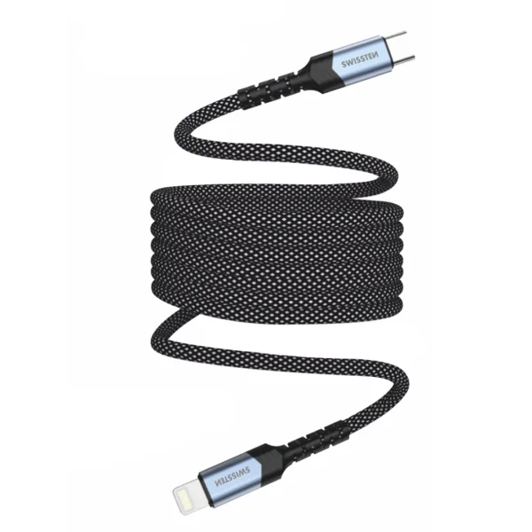 Magnetic cable SWISSTEN Magnetic USB-C to Lightning, 1m, Black 1