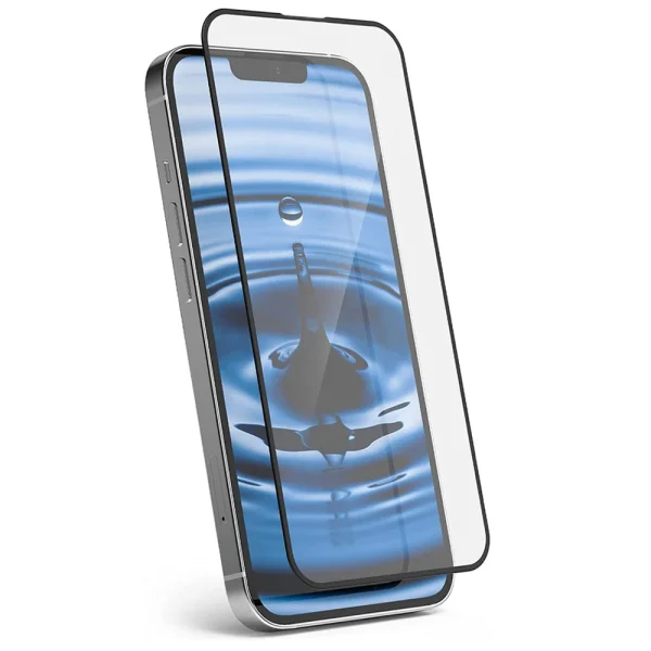 Стъклен протектор с метална рамка Metal Frame за iPhone 13 Pro Max / 14 Plus, Черен 2