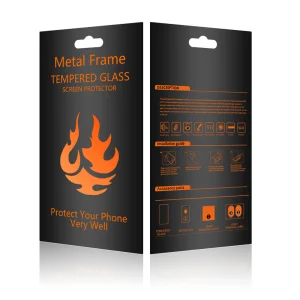Стъклен протектор с метална рамка Metal Frame за iPhone 13 Pro Max / 14 Plus, Черен 5
